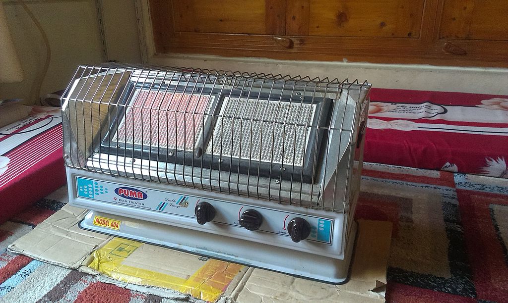 Non-flued gas heater, running on natural gas
