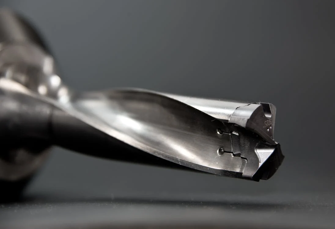 close up of a drill bit