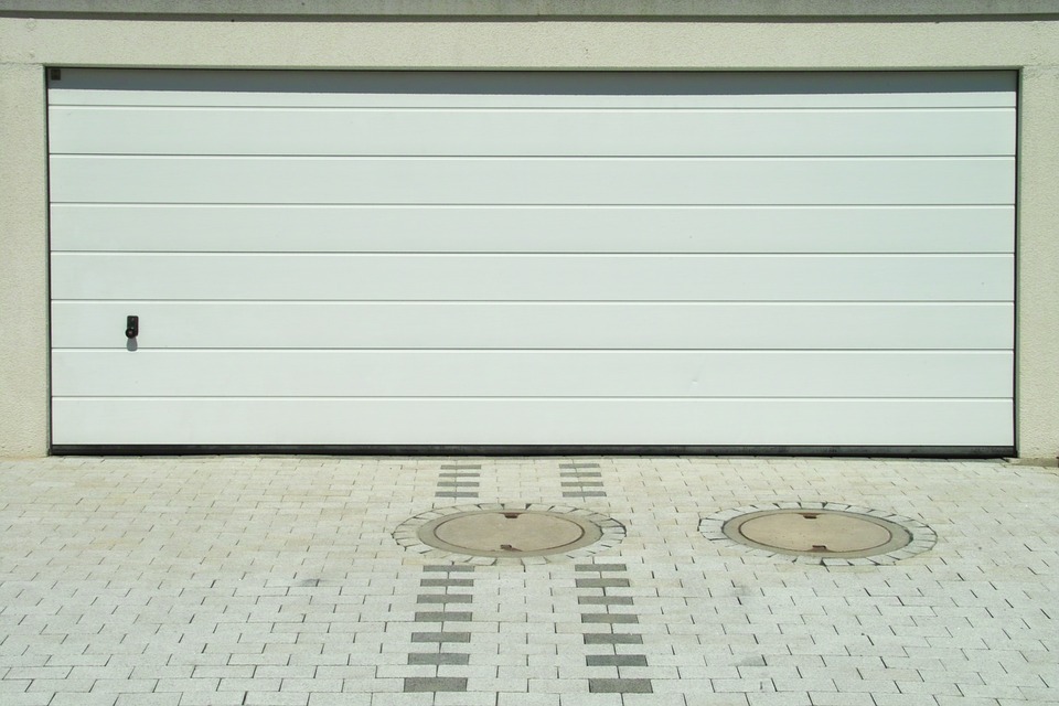 white garage door