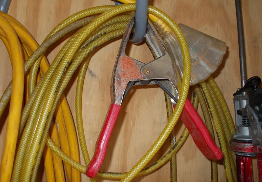 an image of extension cord and work tools