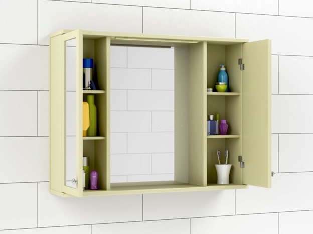 Wall storage for more functional bathroom with stylish walls