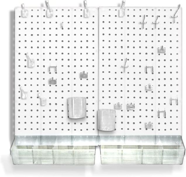 Azar Displays 900945-WHT White Solid Pegboard