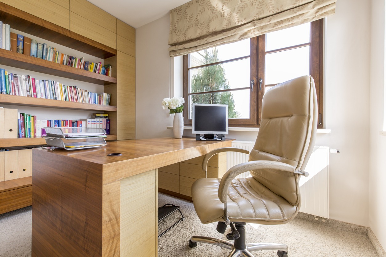 home office with comfortable chair